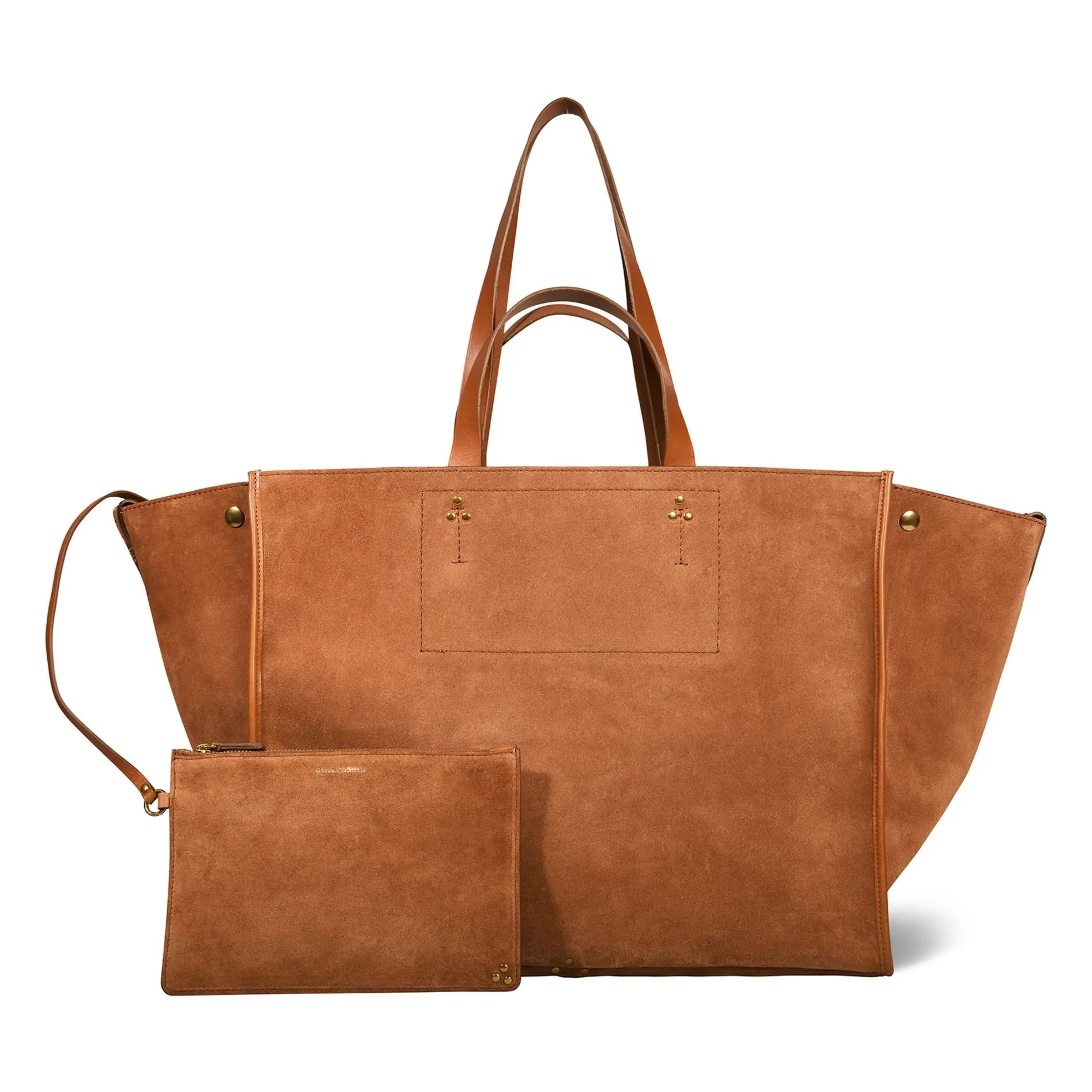Jérôme Dreyfuss - Tote bag Léon M Velvet crust | Caramel