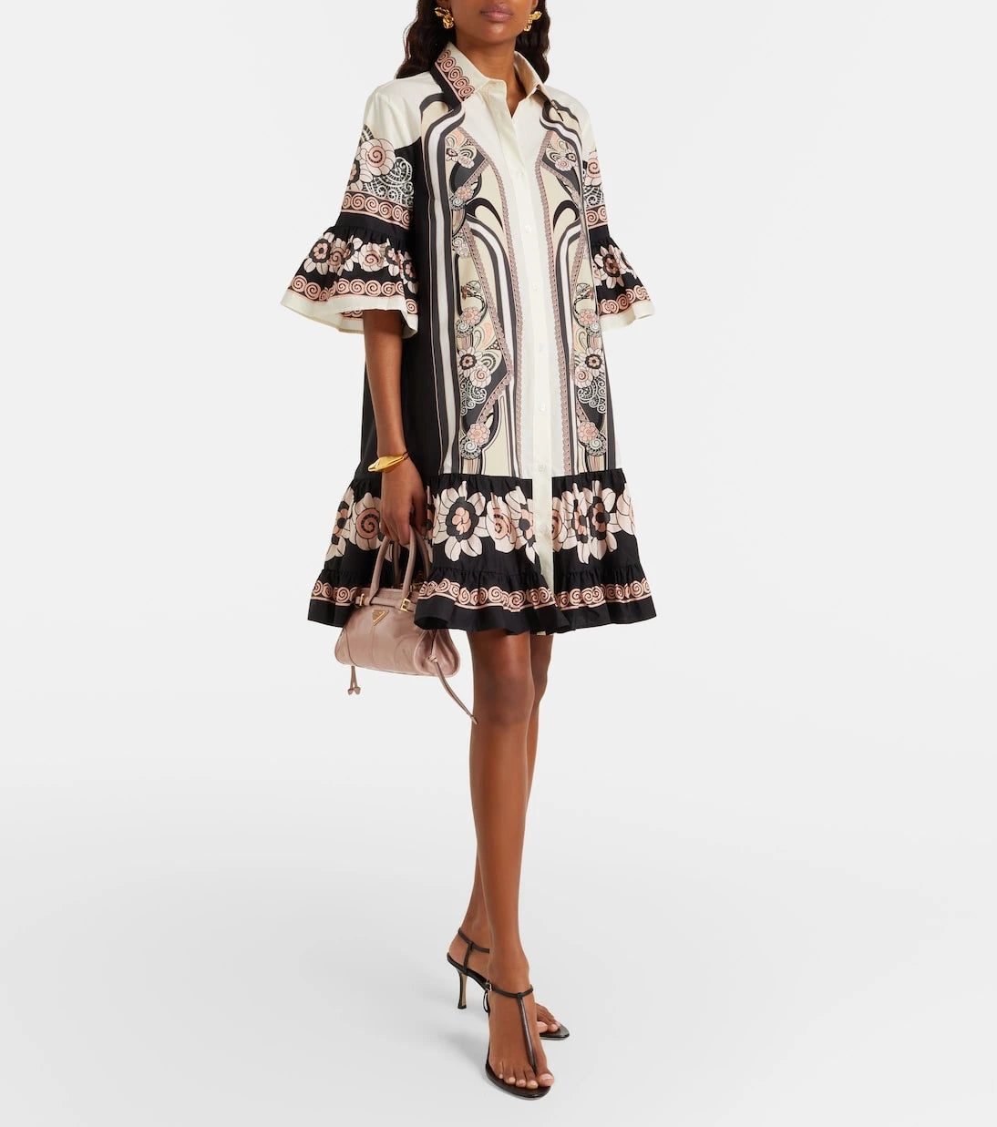 La DoubleJ - Choux printed cotton poplin shirt dress
