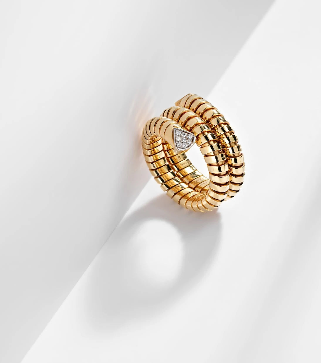 Marina B - Trisola 18kt gold ring with diamonds