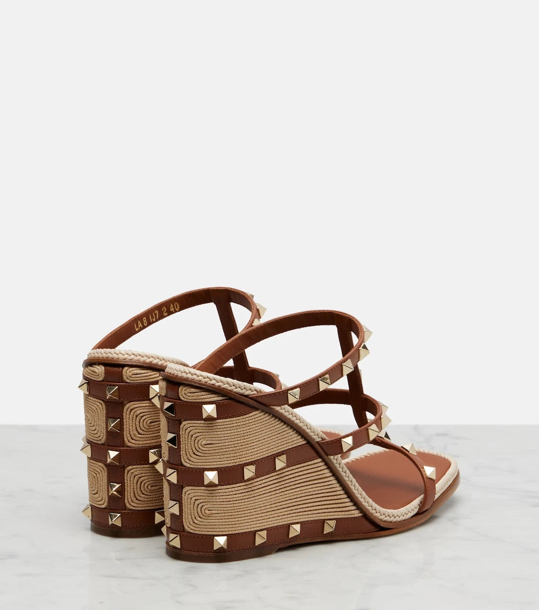 Valentino Garavani - Rockstud leather espadrille sandals
