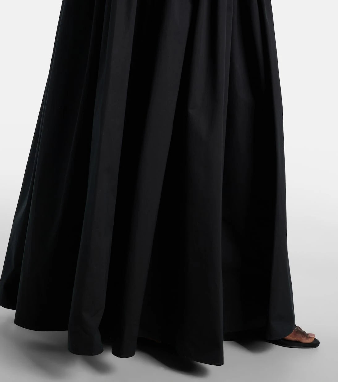 Alaïa - Gathered cotton poplin maxi skirt