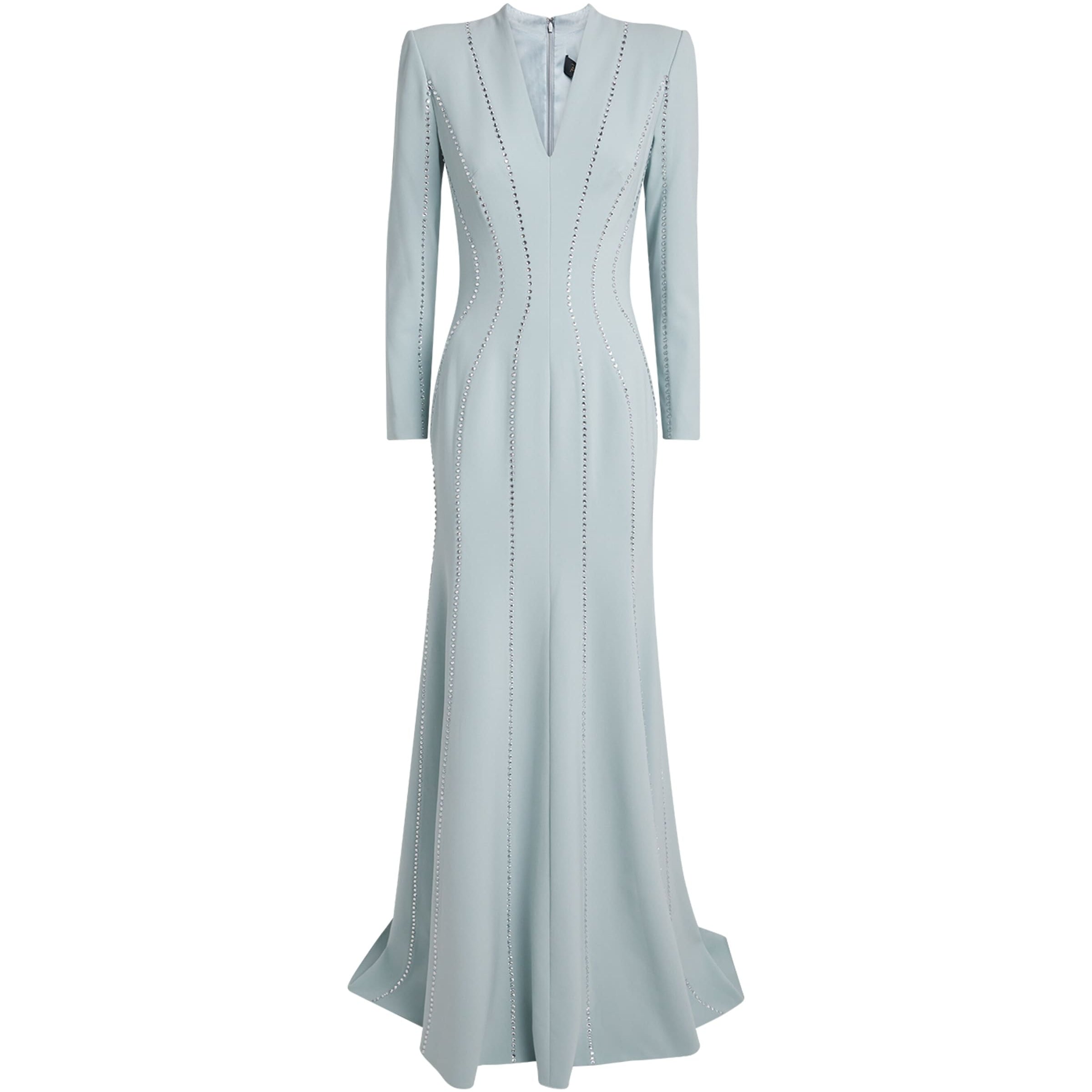 Jenny Packham Blue Embellished Victoire Gown