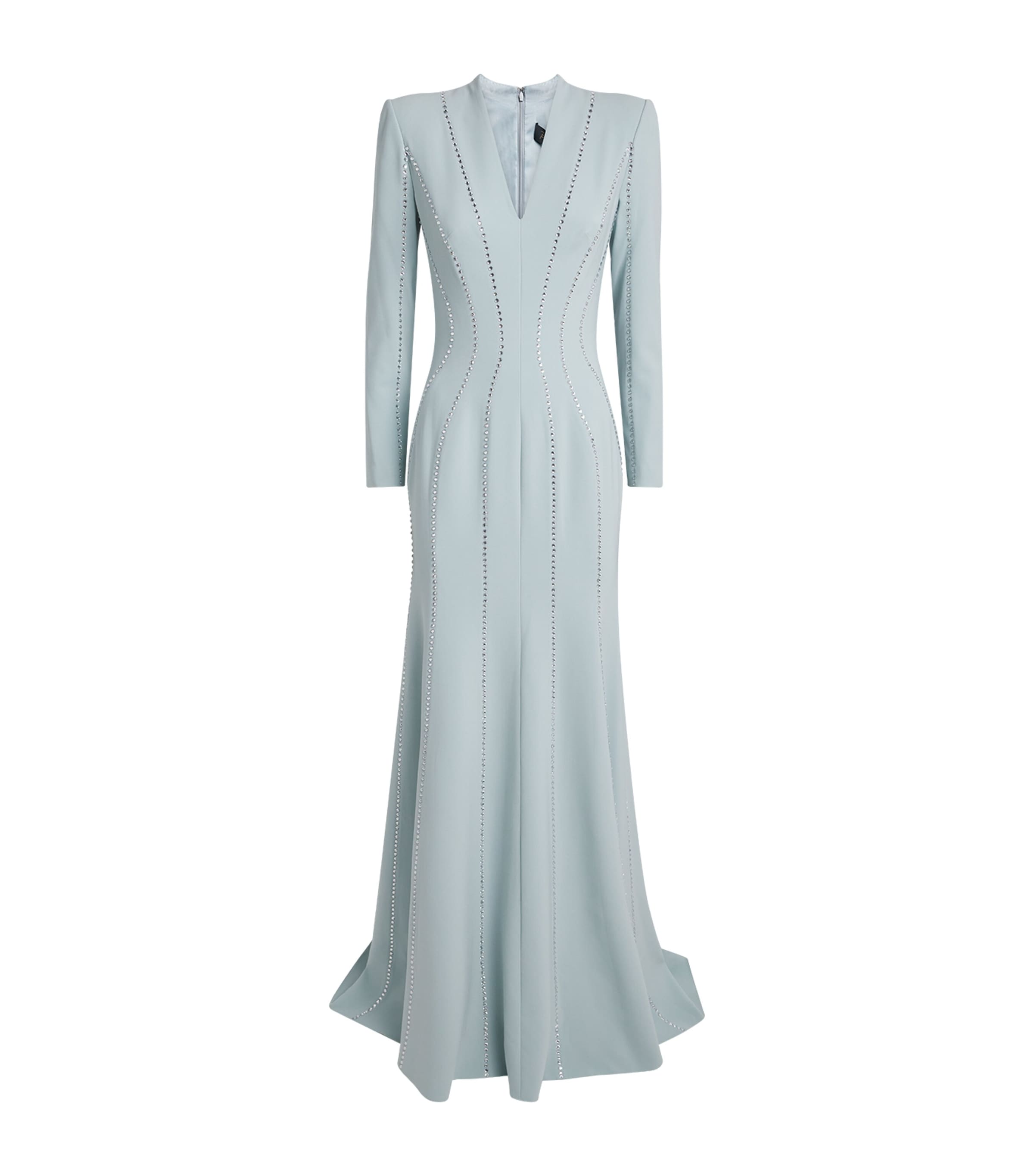 Jenny Packham Blue Embellished Victoire Gown