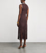 Embellished Fringe Midi Dress BROWN