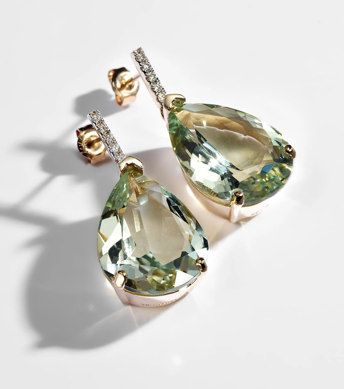 Mateo - 14kt gold earrings with diamonds and amethysts