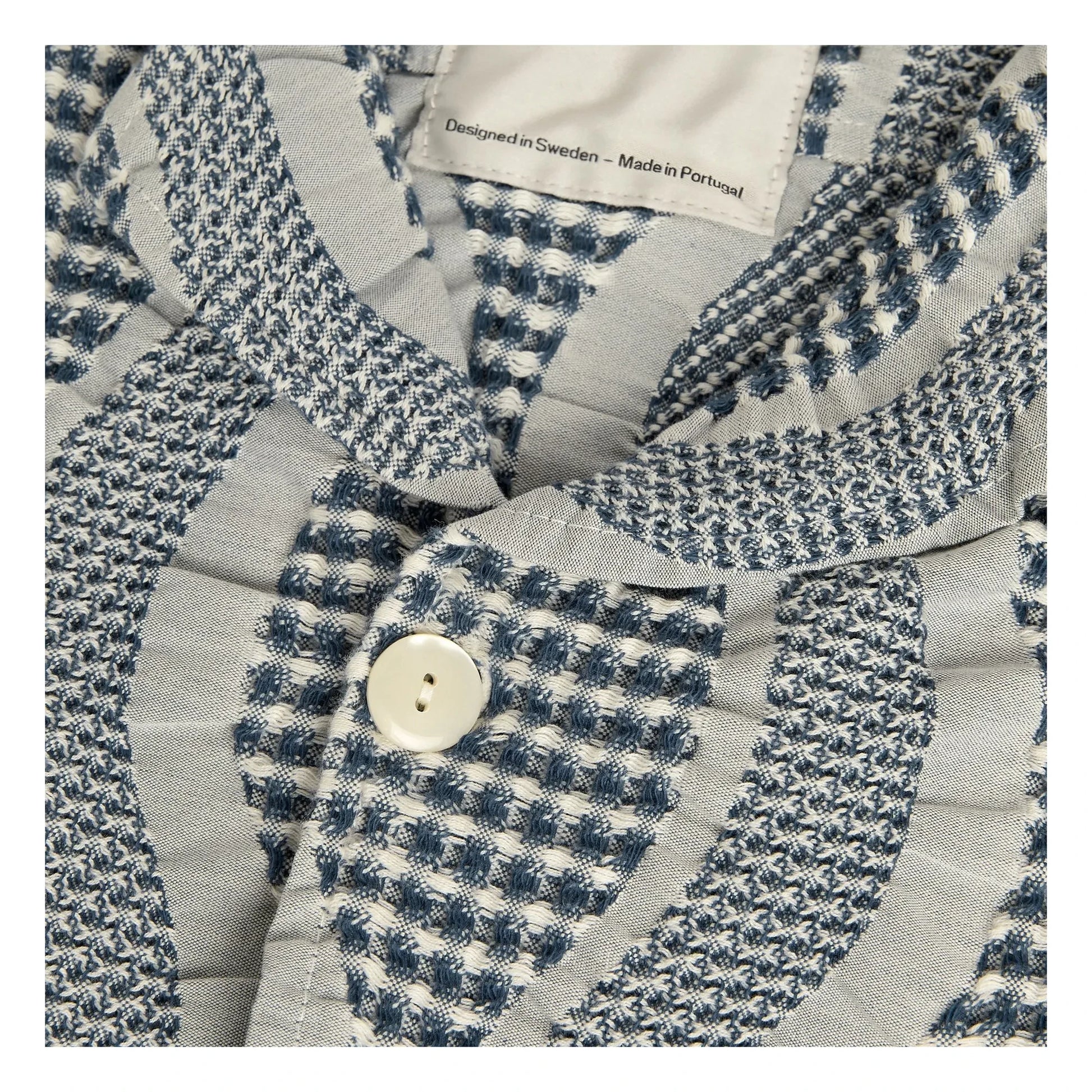 OAS - Como Cuba Waffle shirt | Blue