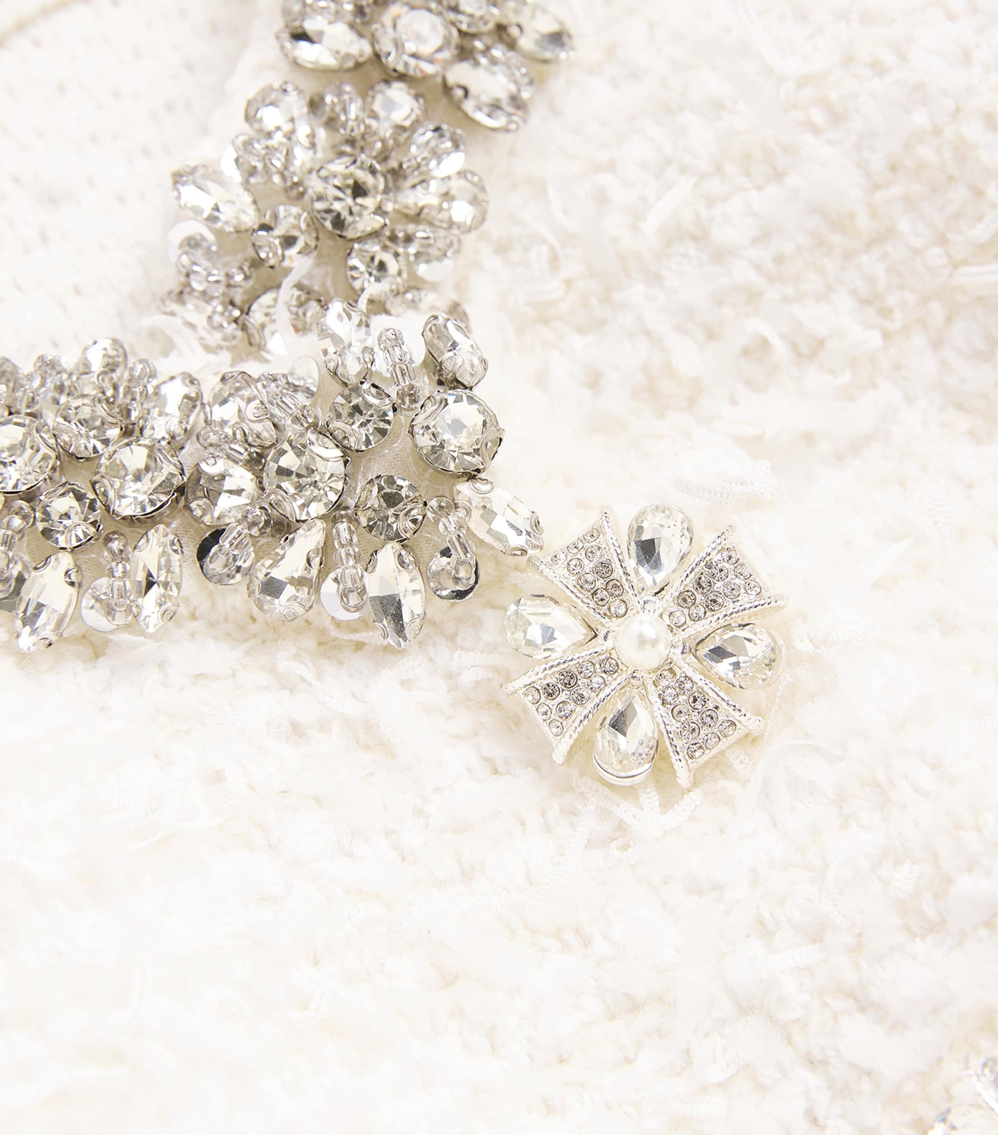 Self-Portrait Ivory Textured-Knit Mini Dress