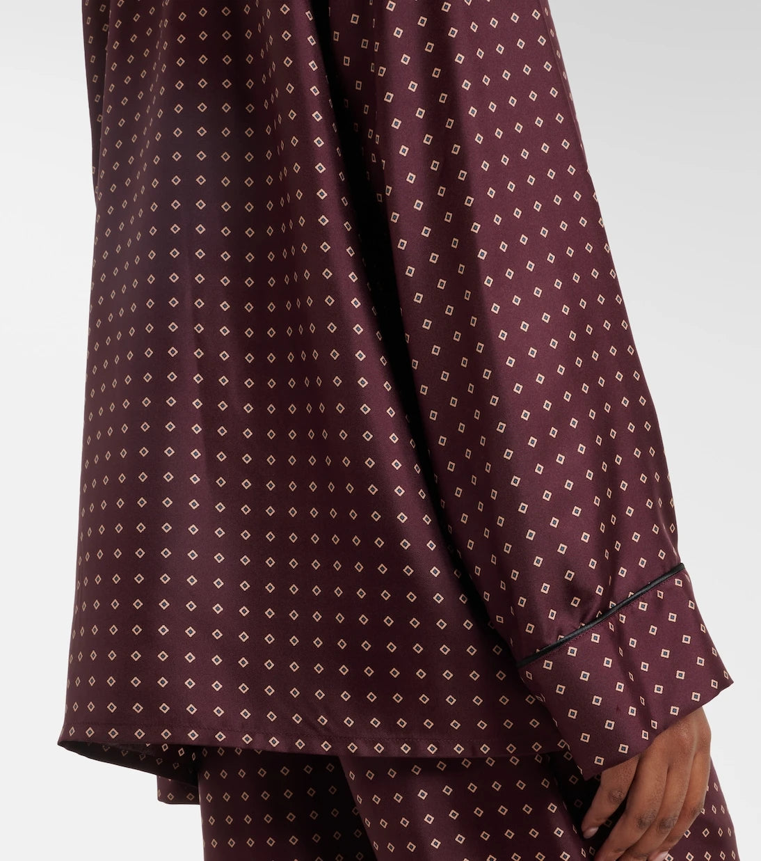 Saint Laurent - Printed silk satin pajama shirt