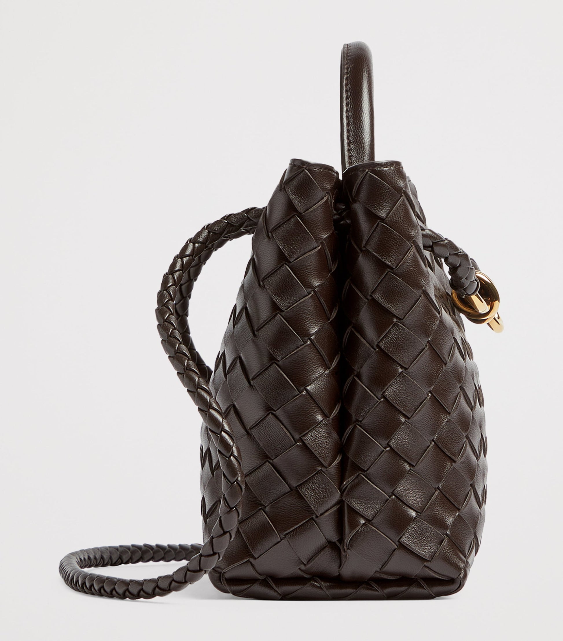 Small Leather Andiamo Top-Handle Bag FONDANT-M BRASS-FOND