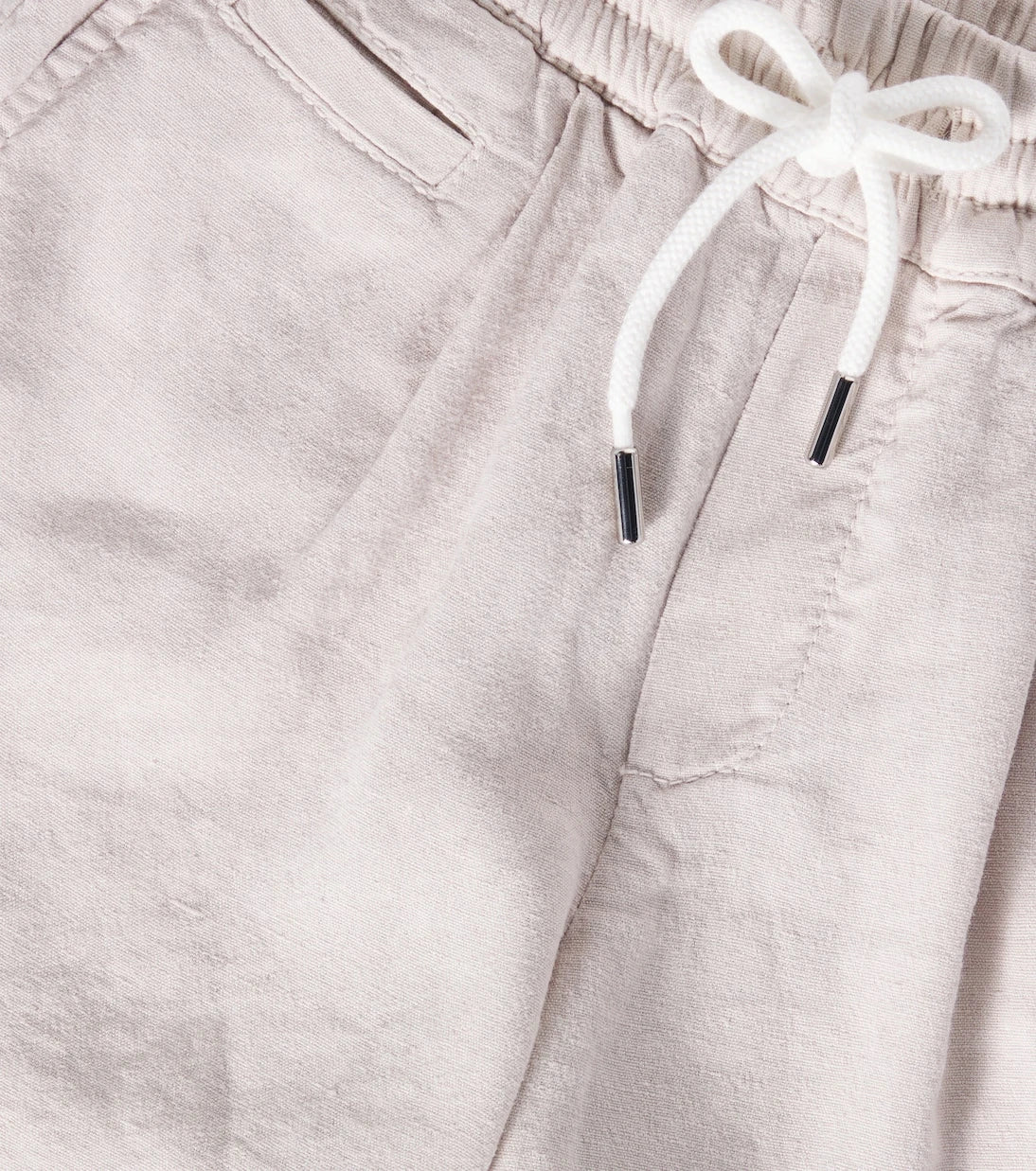 Brunello Cucinelli Kids - شورت برمودا مصبوغ من مزيج الكتان