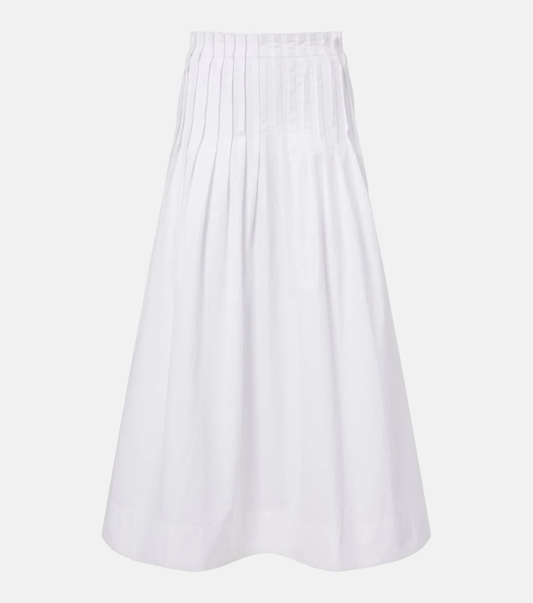 Róhe - Pleated cotton poplin midi skirt