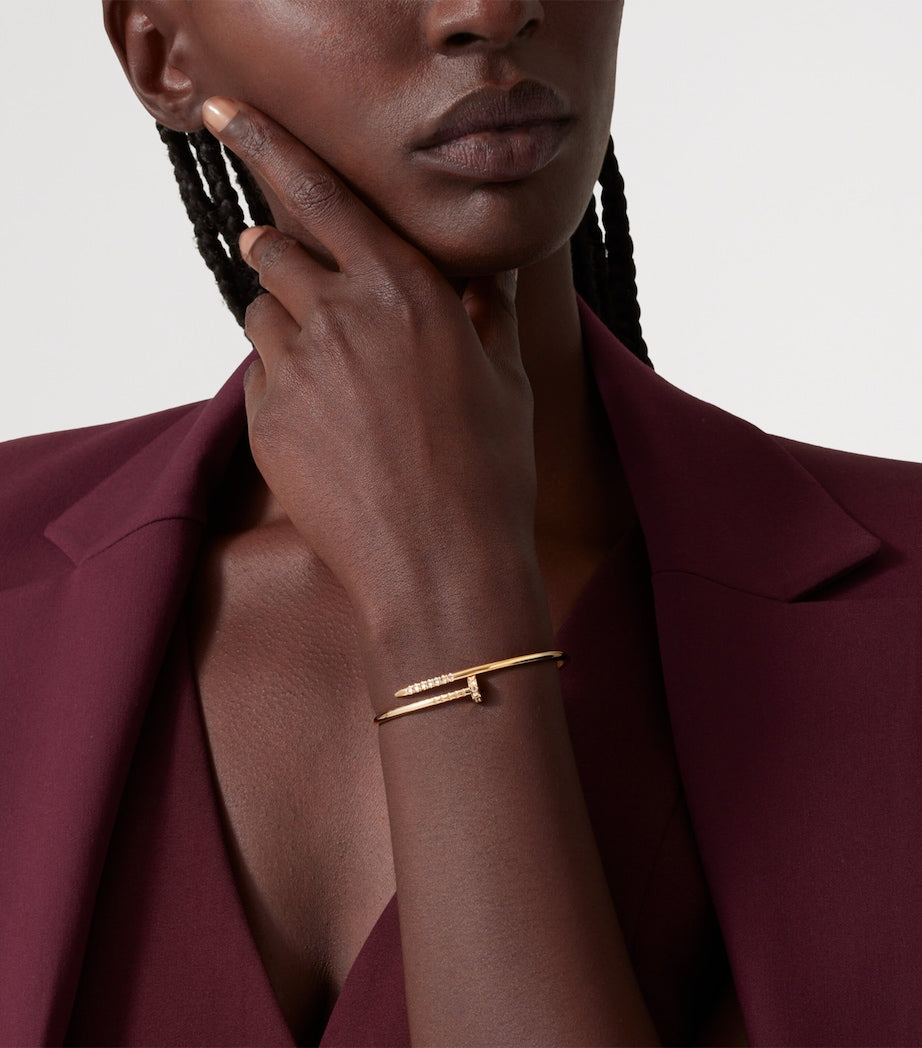 Small Rose Gold and Diamond Juste Un Clou Bracelet