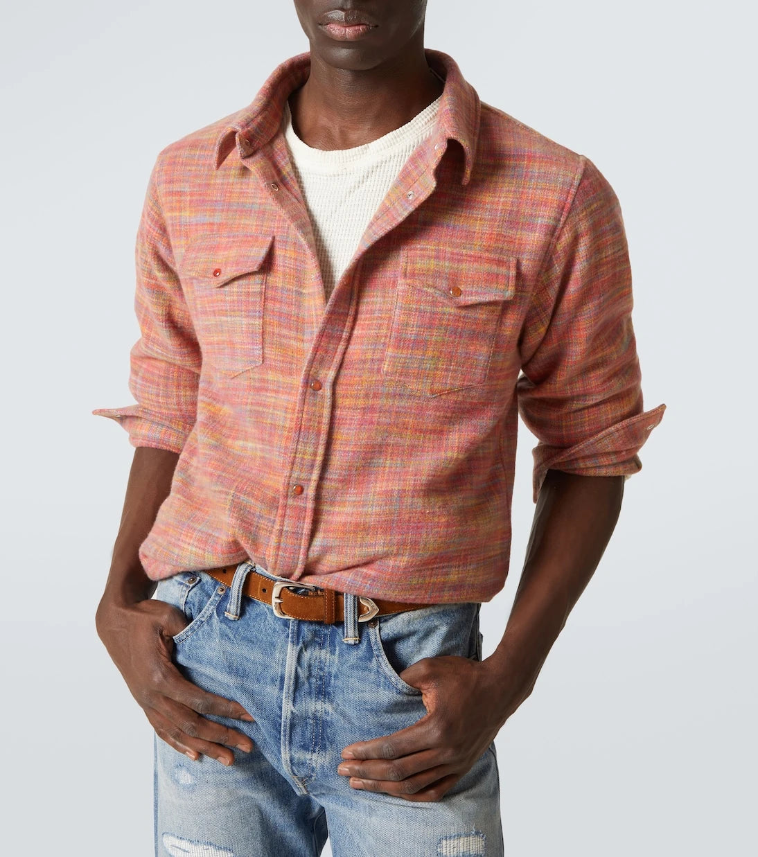 God's True Cashmere - Flower space-dyed cashmere shirt