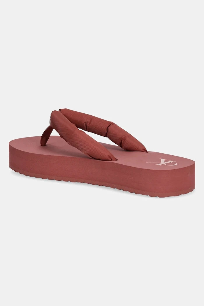 Джапанки Calvin Klein Jeans BEACH SANDAL FLATFORM TTXR SATIN