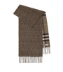 Burberry Brown Cashmere Reversible B Shield Scarf