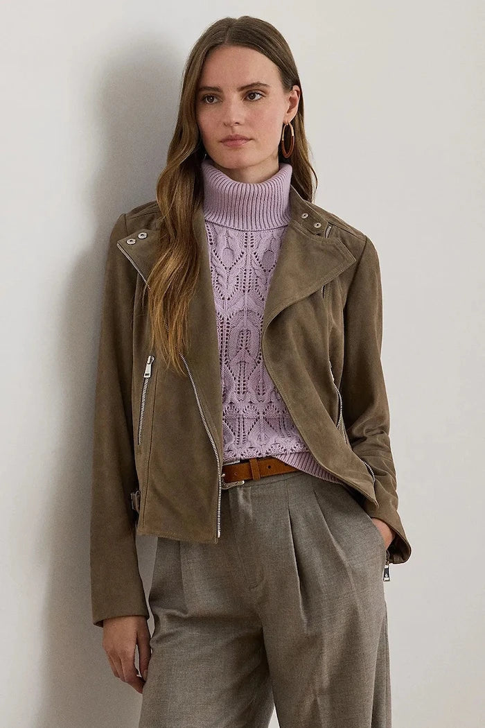 Кожено мотоциклетско яке Lauren Ralph Lauren