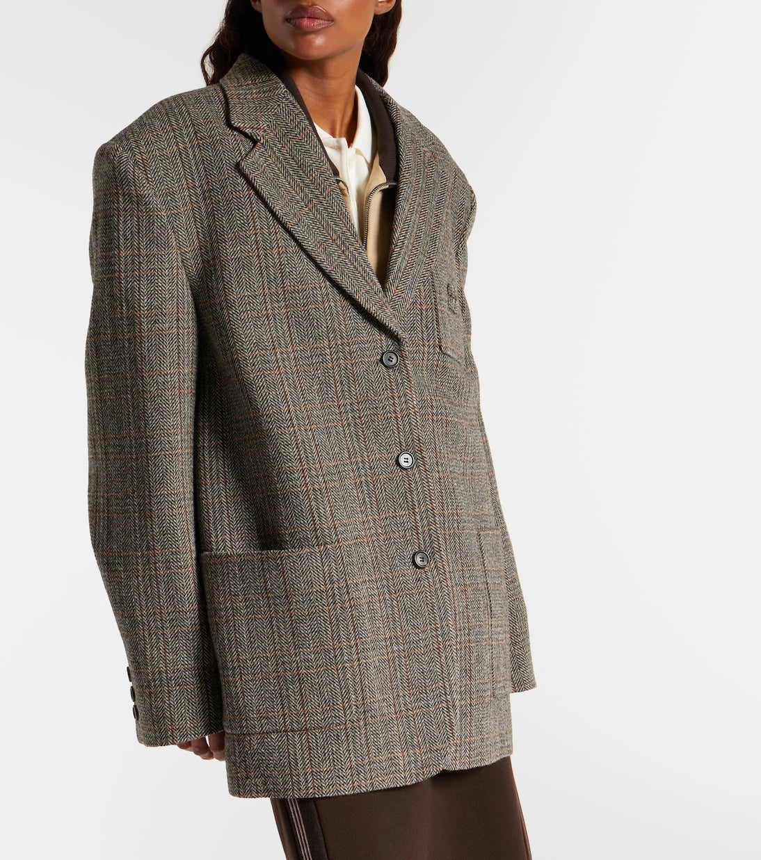 Miu Miu - Chevron virgin wool suit jacket