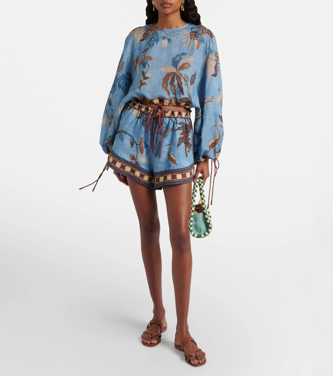 Alémais - Georgie cropped printed top