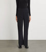 Vince Navy Crepe High-Waist Trousers