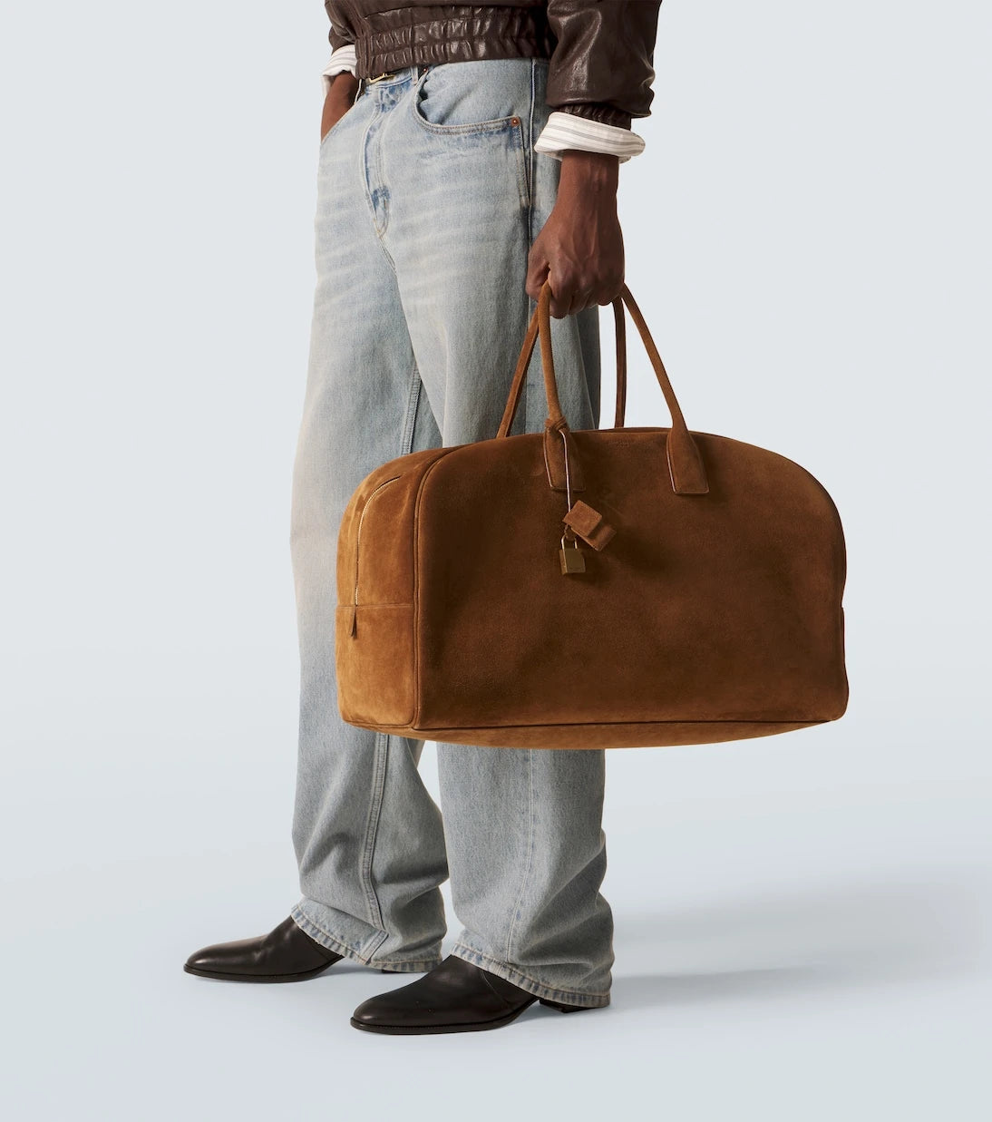 Saint Laurent - Large suede duffel bag