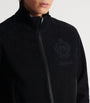 Black Suede College Emblem Jacket