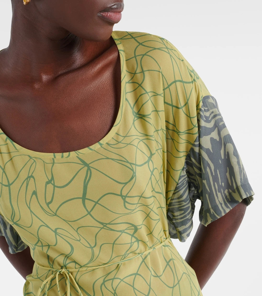 Dries Van Noten - Printed georgette minidress