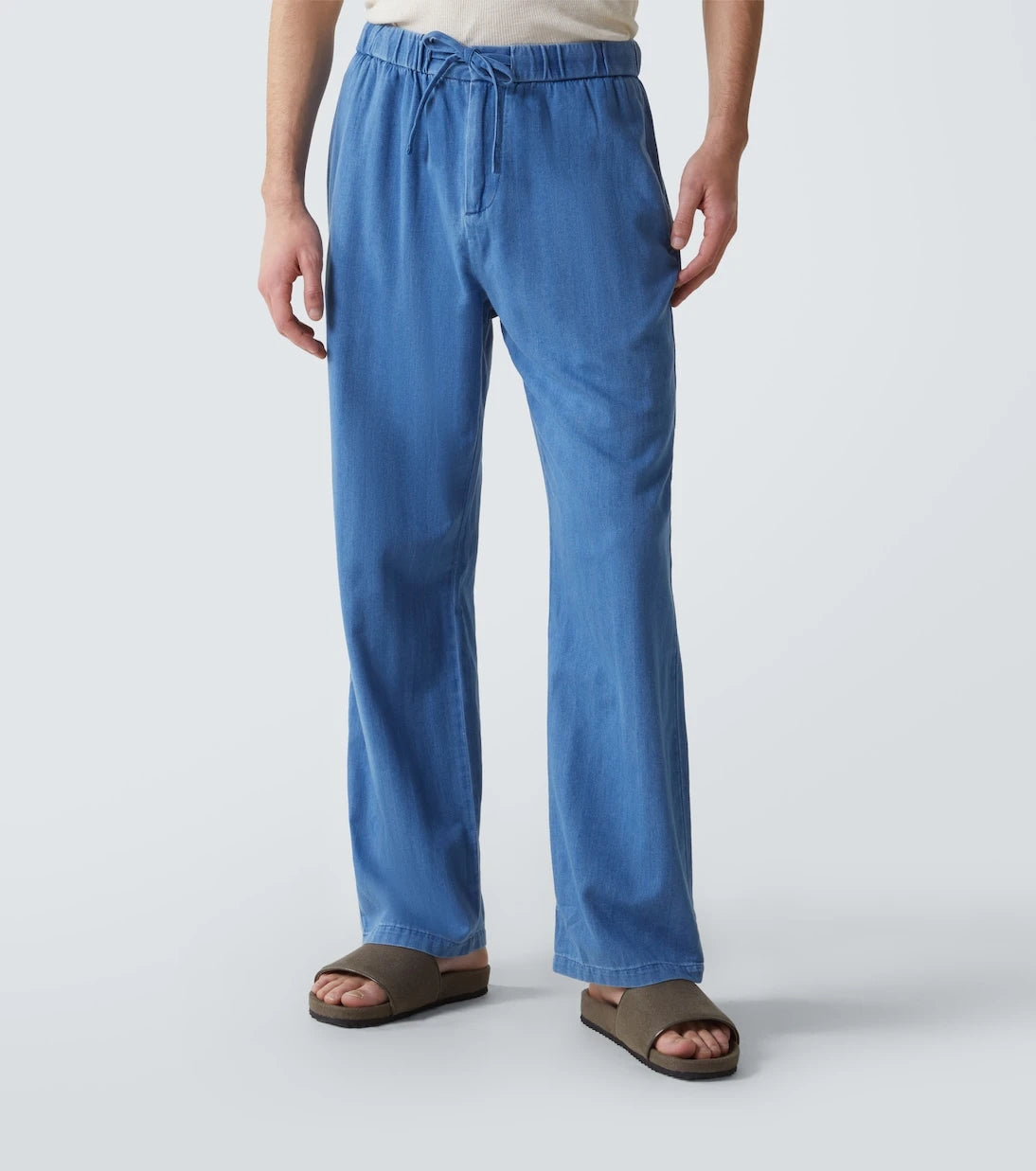 Frescobol Carioca - Rocha herringbone cotton twill wide-leg pants