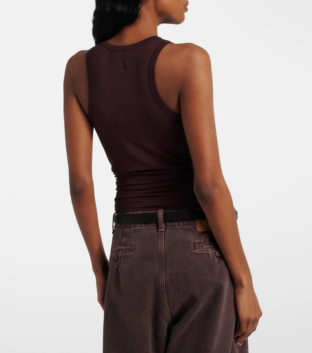 Magda Butrym - Floral-appliqué cotton-blend tank top