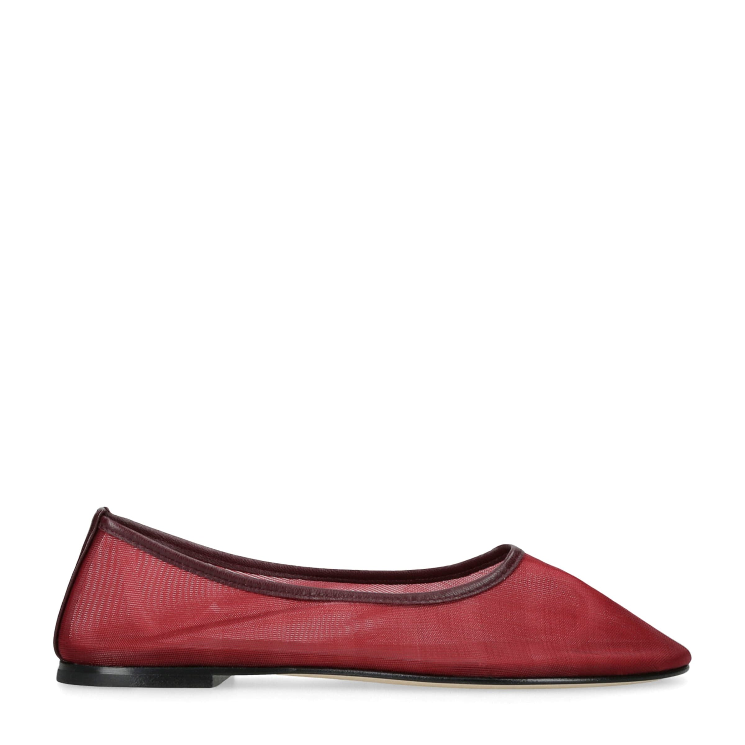 Dear Frances Burgundy Balla Mesh Ballet Flats