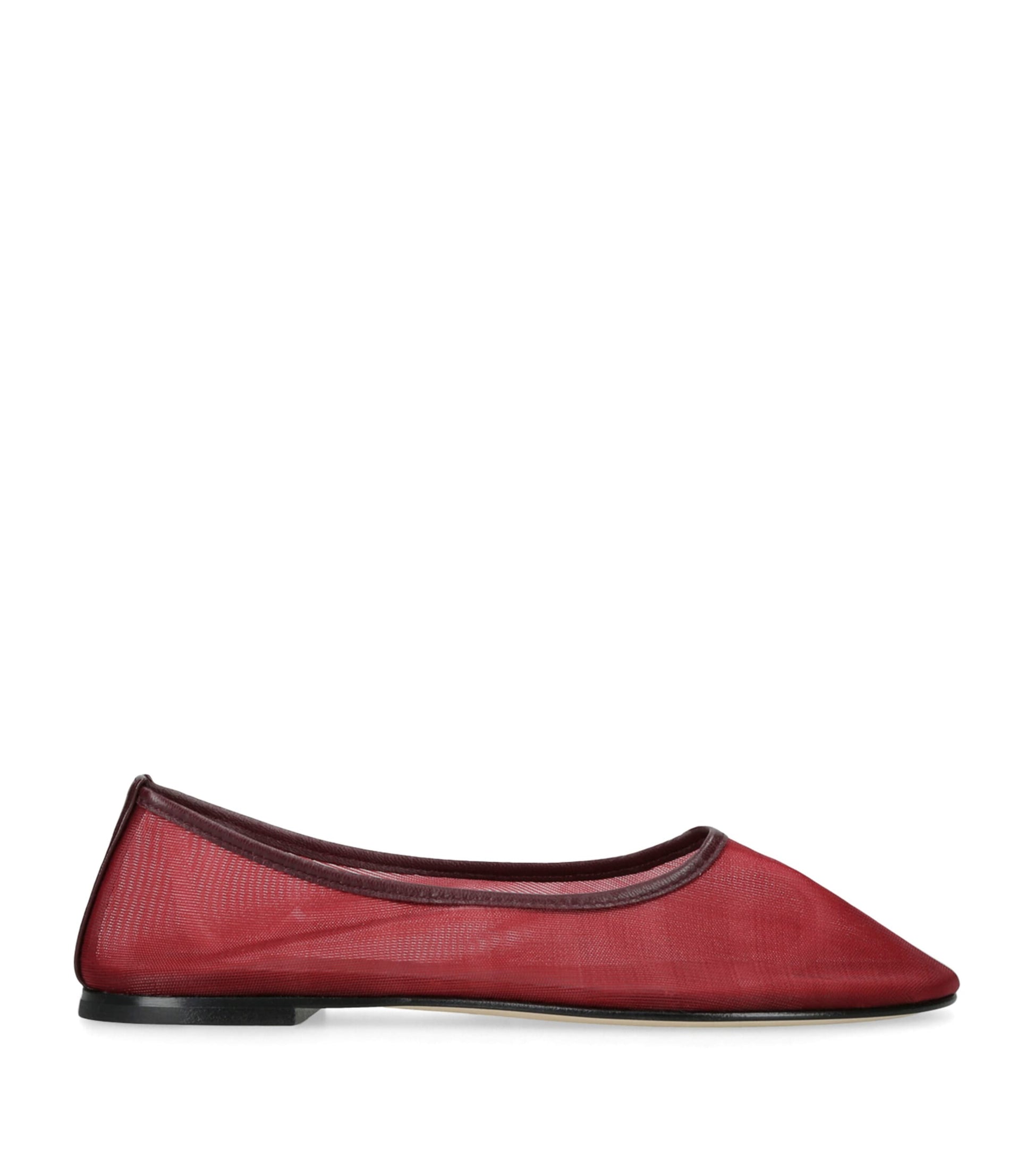Dear Frances Burgundy Balla Mesh Ballet Flats