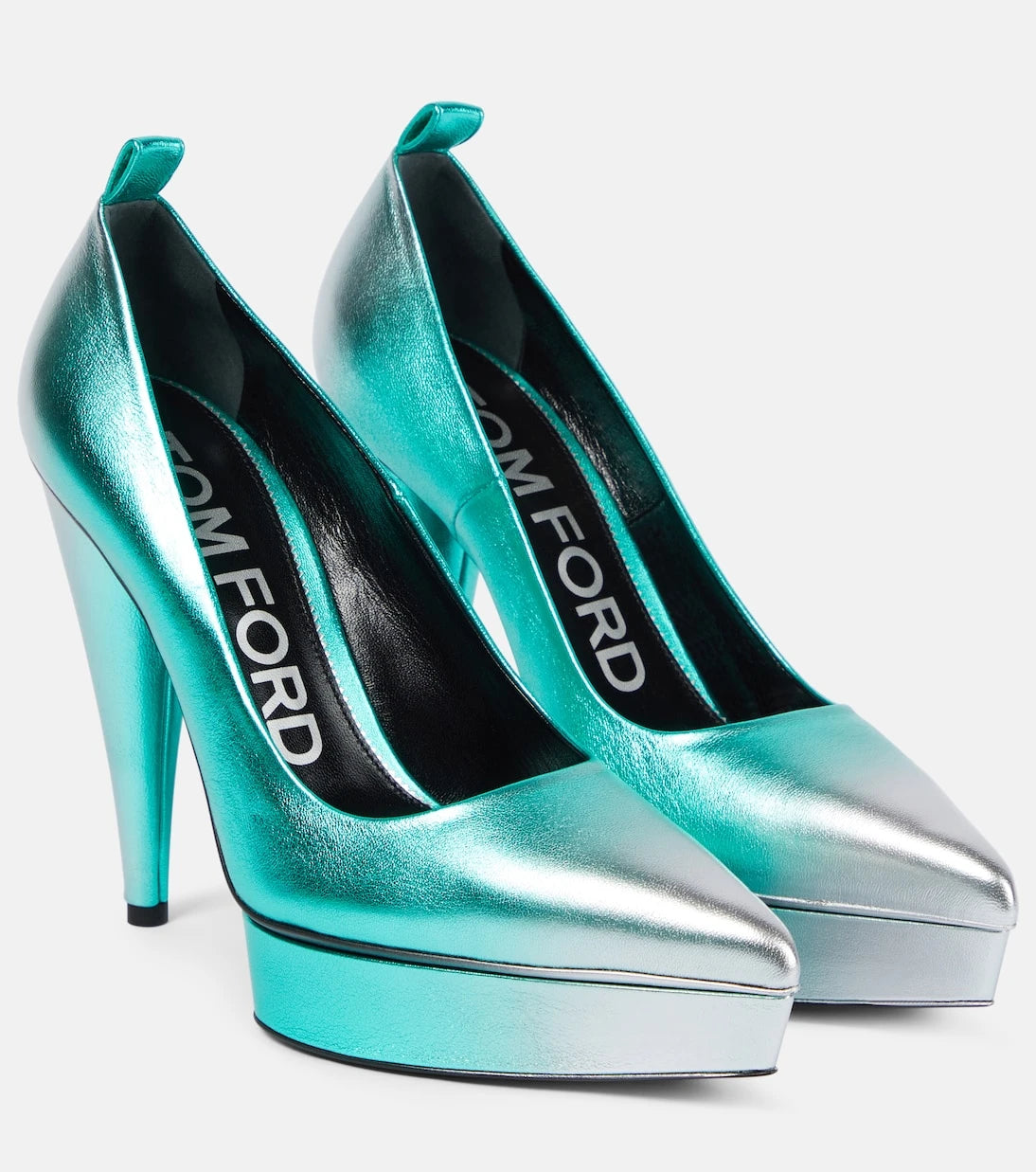 Tom Ford - Metallic leather platform pumps