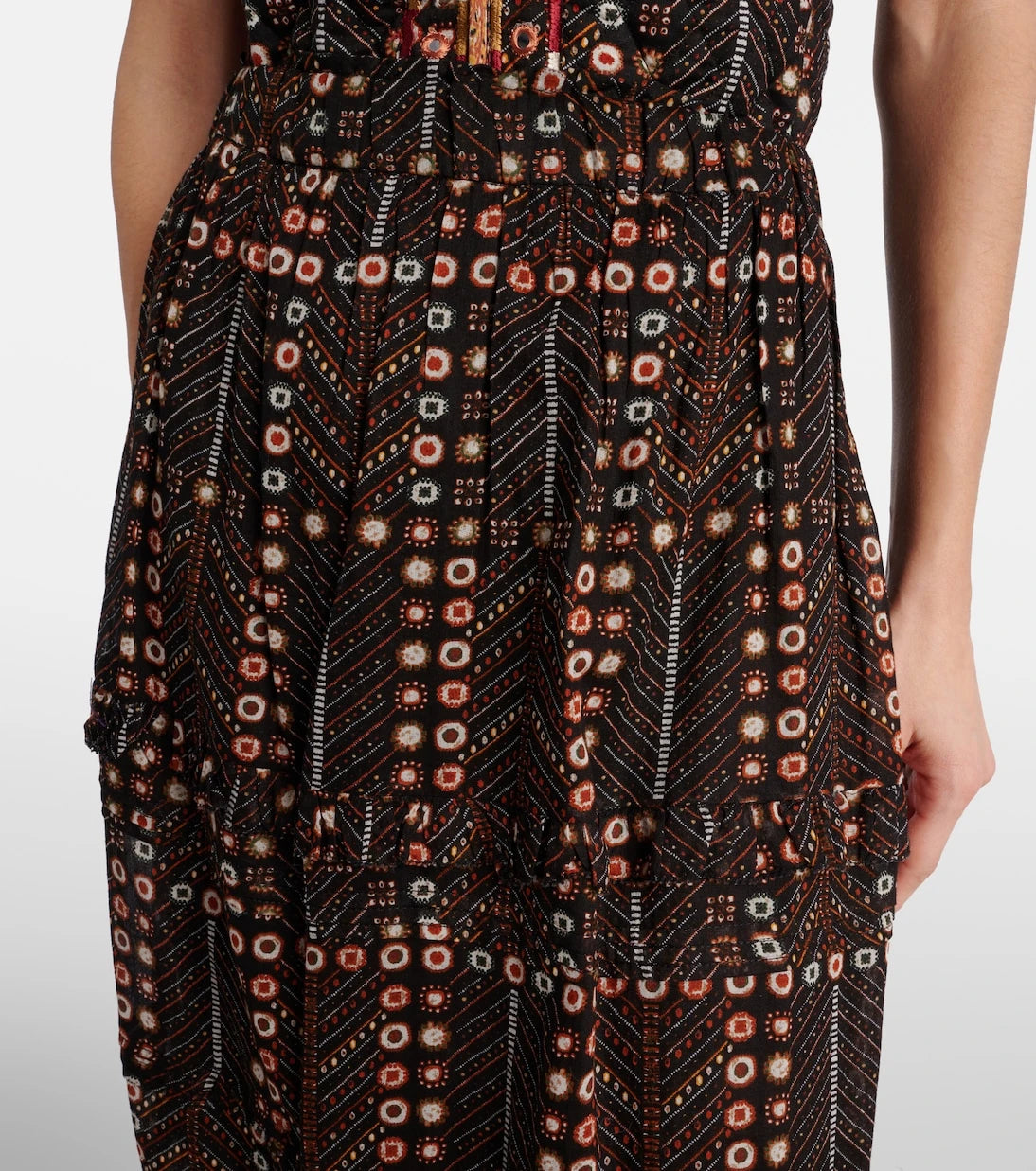 Marant Etoile - Diya printed tiered cotton maxi skirt
