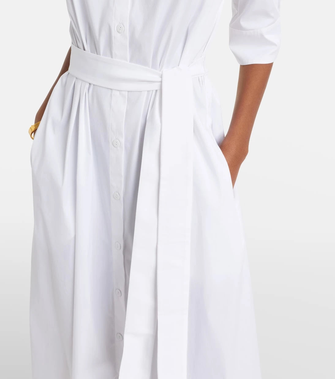 Max Mara - Cognac cotton-blend midi dress