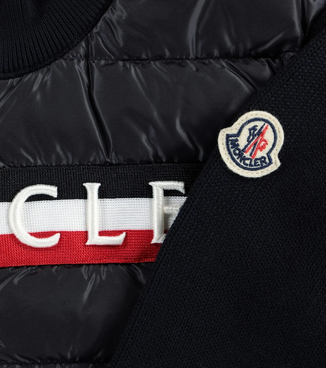Moncler Enfant - Logolu kapitone şişme mont
