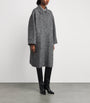Lafayette 148 Grey Alpaca-Wool Reversible Overcoat