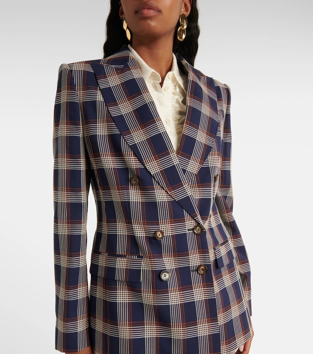 Etro - سترة صوف كاروهات