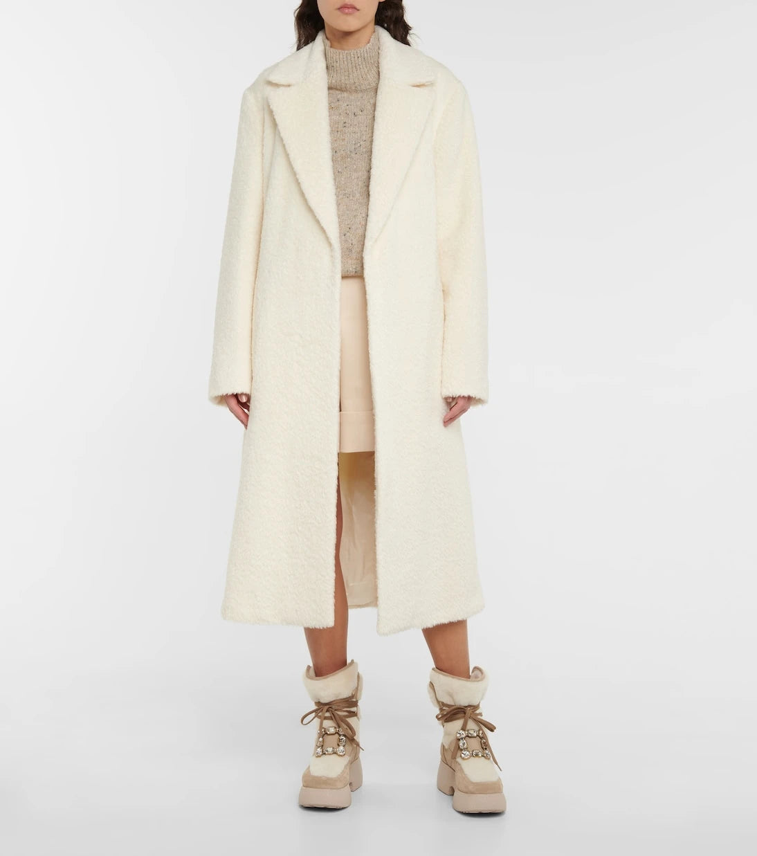 Roger Vivier - Viv' Rangers shearling-trimmed suede ankle boots