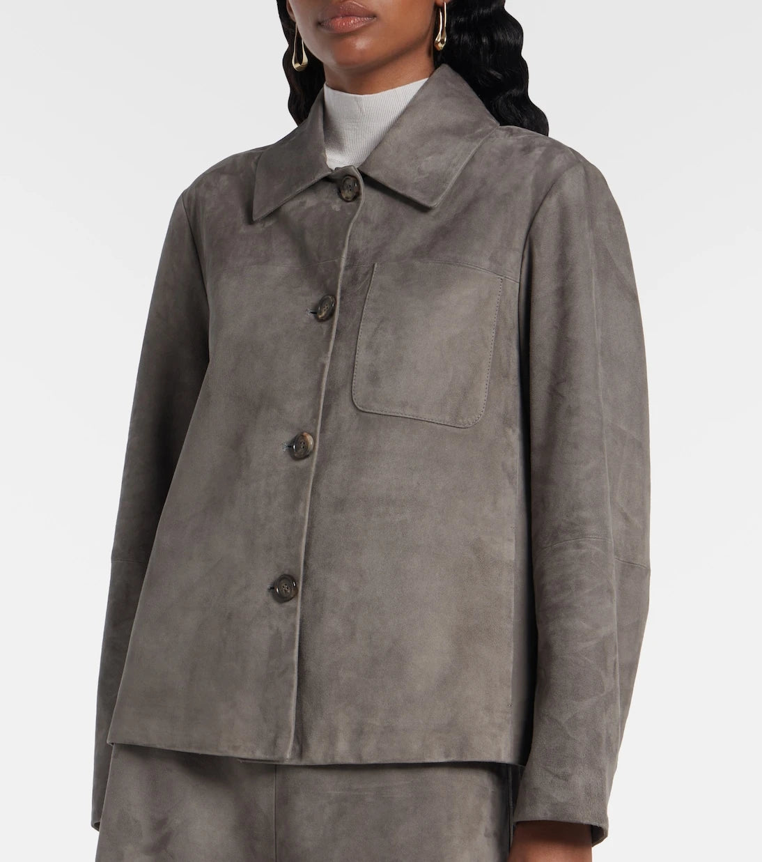 'S Max Mara - قميص علوي من الشامواه