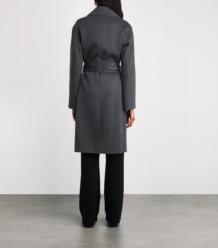 Joseph Grey Double-Faced Wool-Cashmere Costa Coat