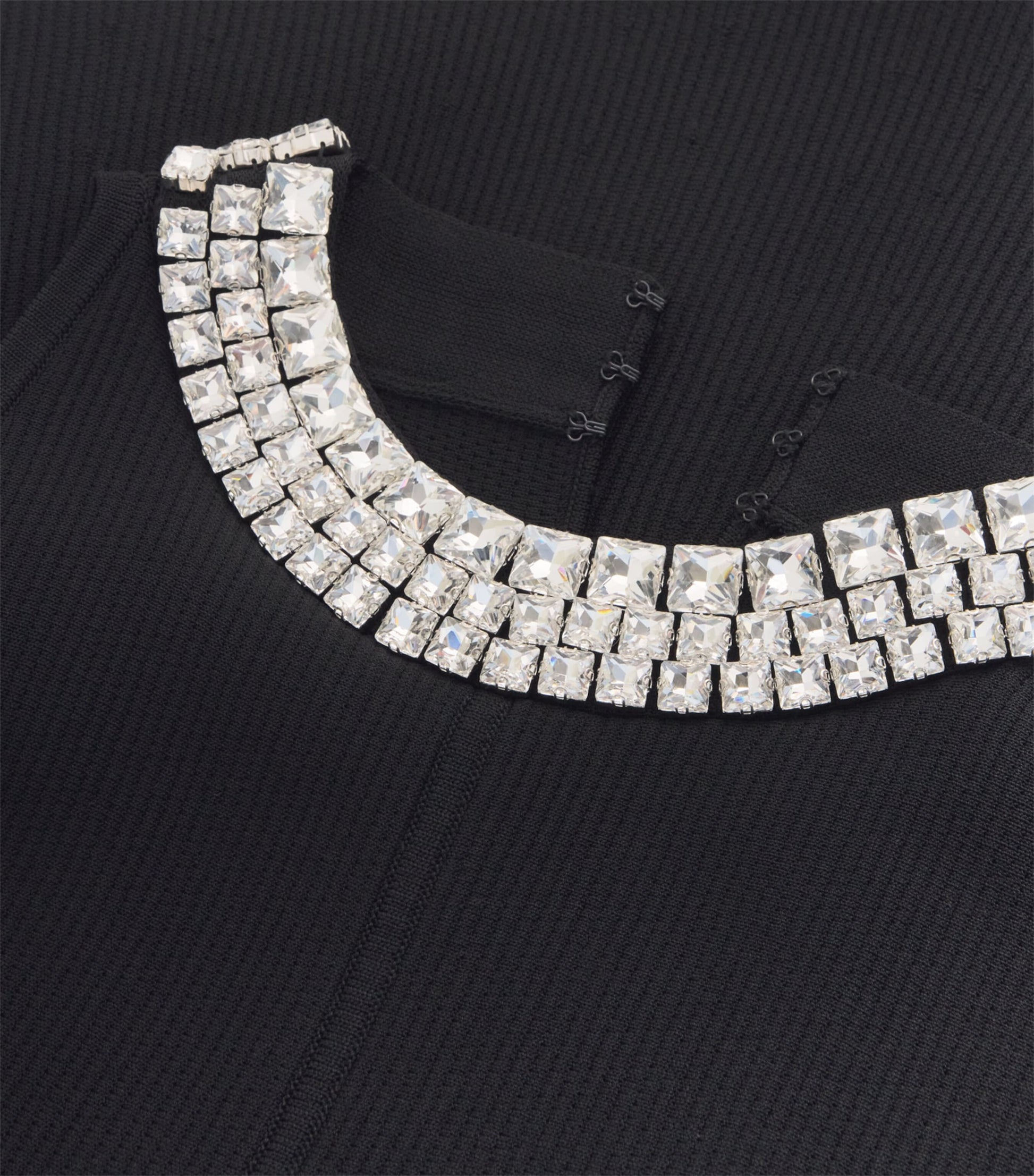 Sandro Paris Black Embellished Flared Mini Dress