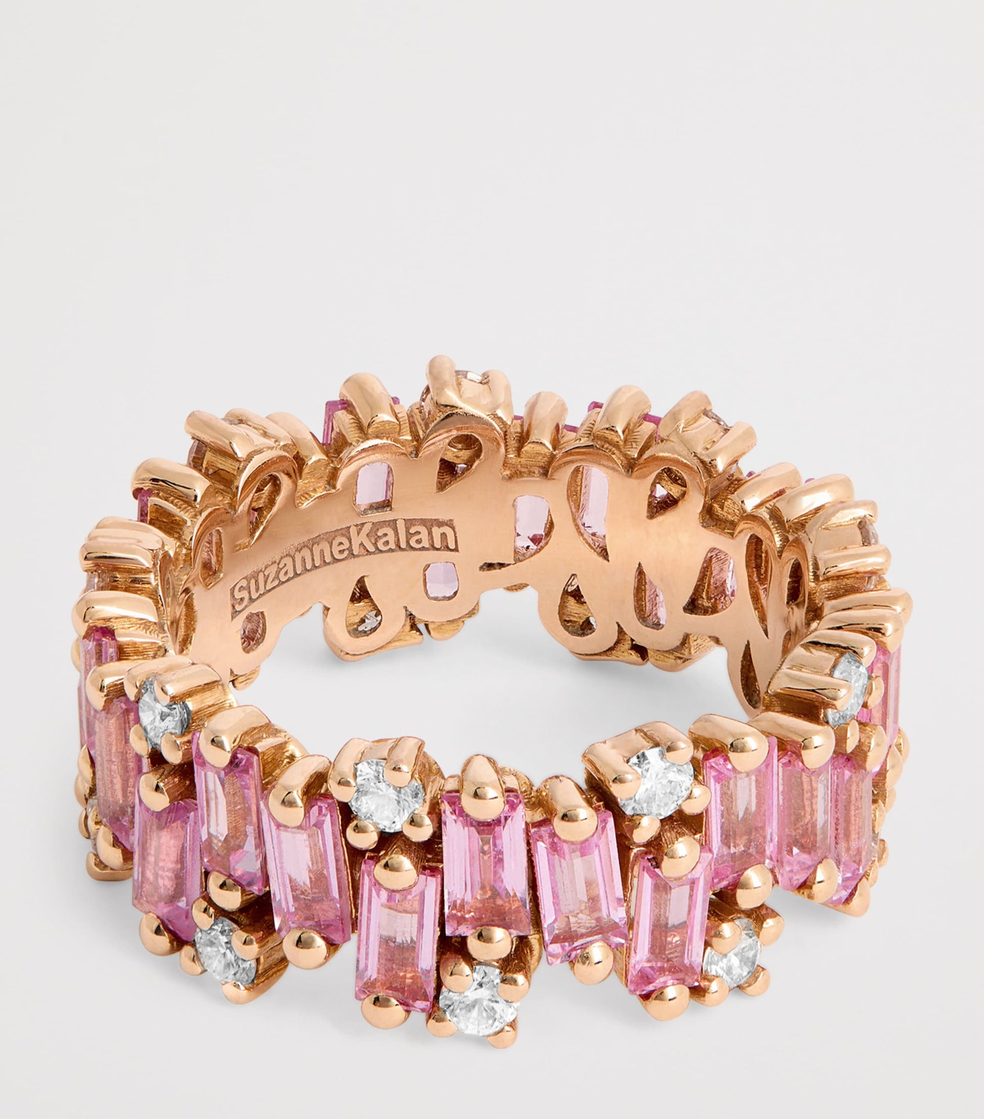 Rose Gold and Sapphire Audrey Shimmer Eternity Ring