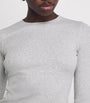Skims Grey Cotton-Blend Long-Sleeve T-Shirt