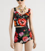 Dolce & Gabbana Multi Flower Print Bustier Top