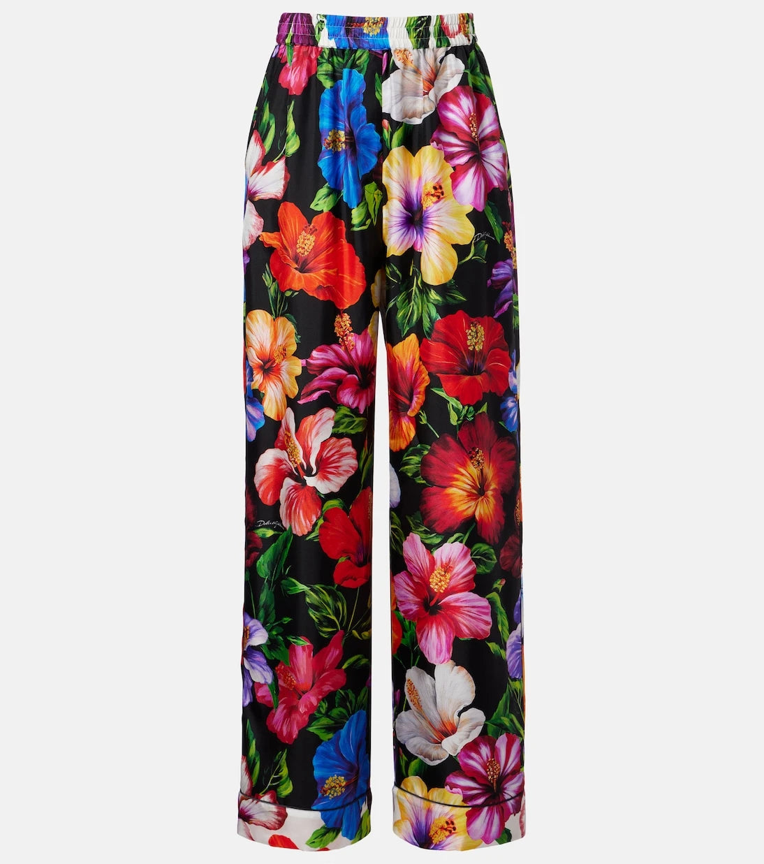Dolce&Gabbana - Floral silk satin palazzo pants