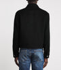 FRAME Black Wool-Blend Trucker Jacket