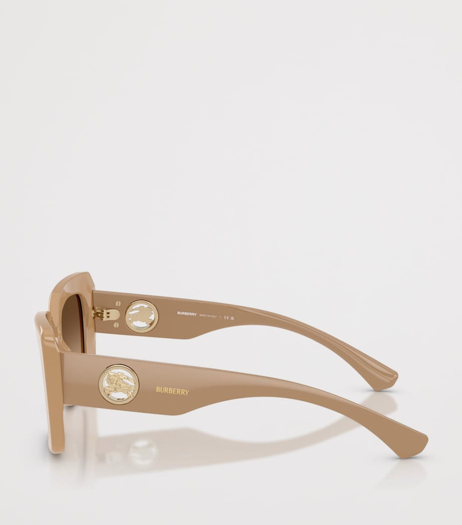 Beige Oversized Cat Eye Sunglasses