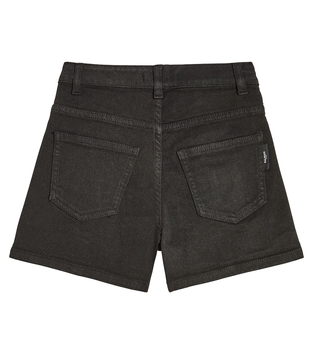 Balmain Kids - شورت قطني ممزوج مزين بأزرار