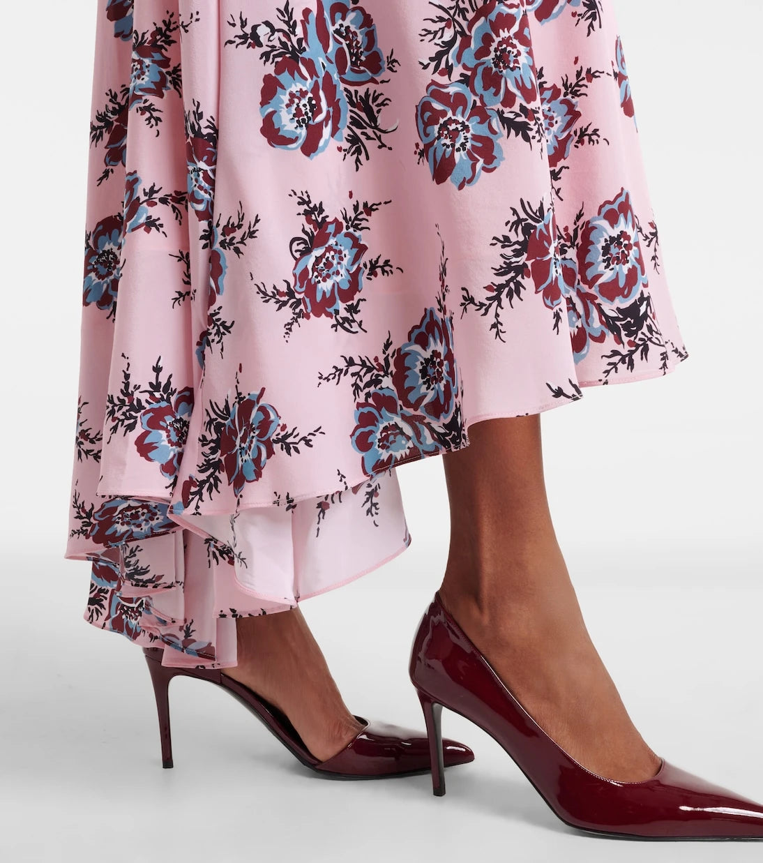 Rodarte - Floral-appliqué silk gown
