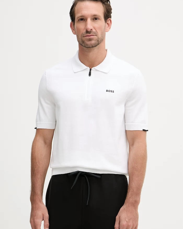 BOSS Green erkek pamuklu yakalı polo tişört X PS