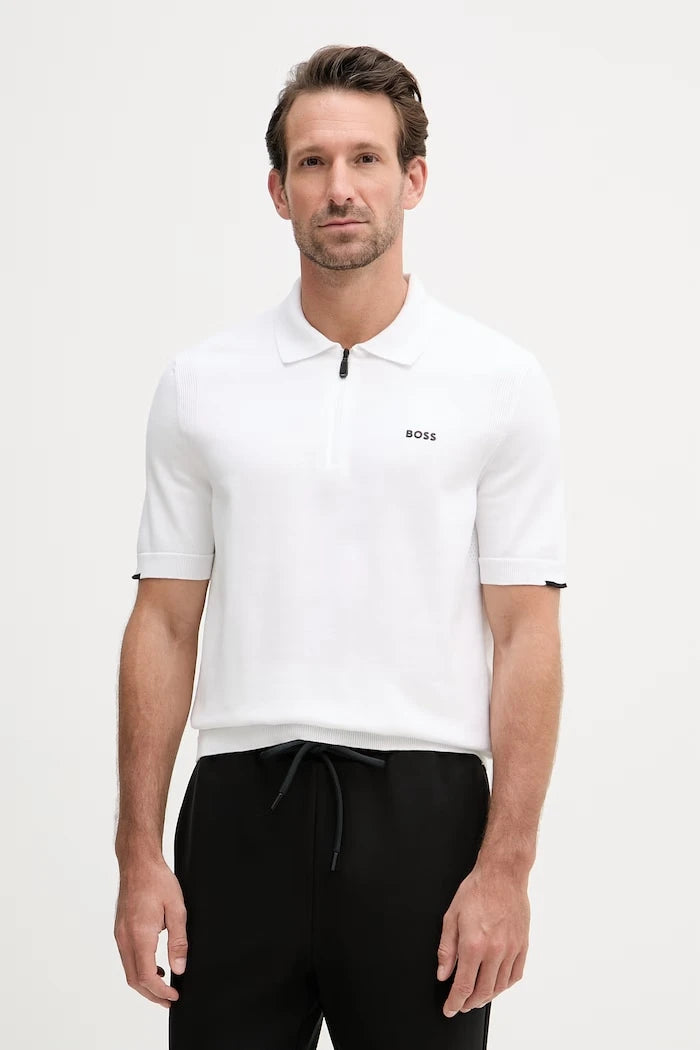BOSS Green erkek pamuklu yakalı polo tişört X PS